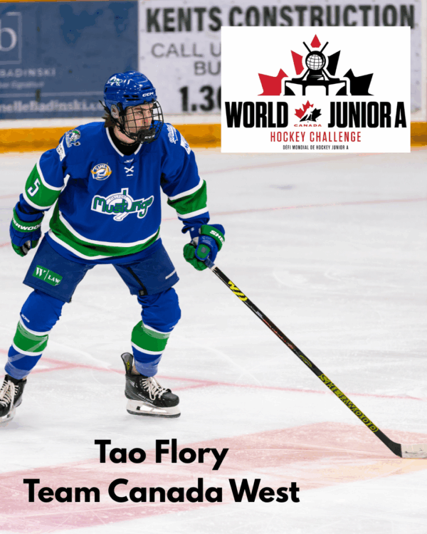 Tao Flory Selected to Team Canada West for World Junior A Challenge